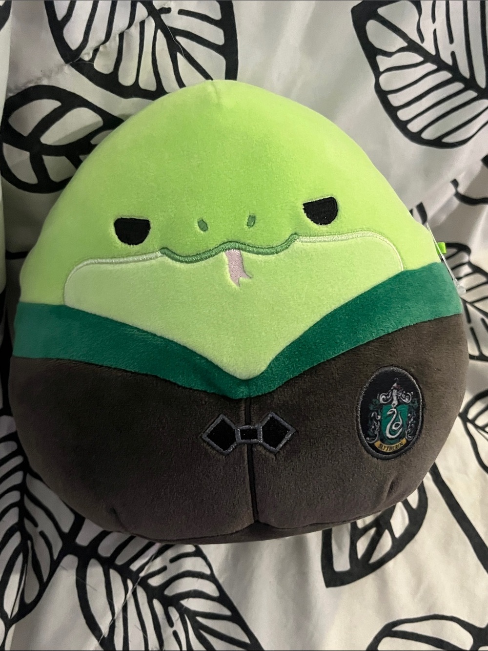 Slytherin Plush Snake Pillow - Lime Green & Dark Green